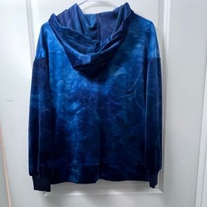 Blue velour hoodie